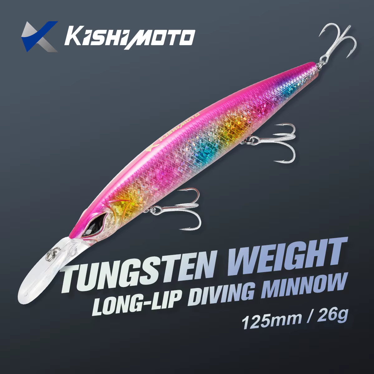 Kishimoto Jerkbait Minnow señuelo hundidor de labio largo para pesca
