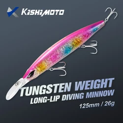 Kishimoto Jerkbait Minnow señuelo hundidor de labio largo para pesca