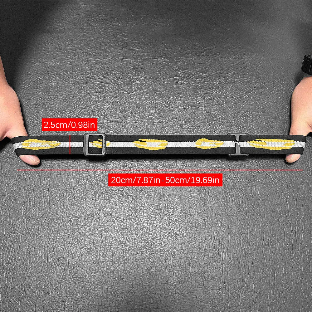 Correa elástica negra ajustable para frontal de pesca - imagen 3
