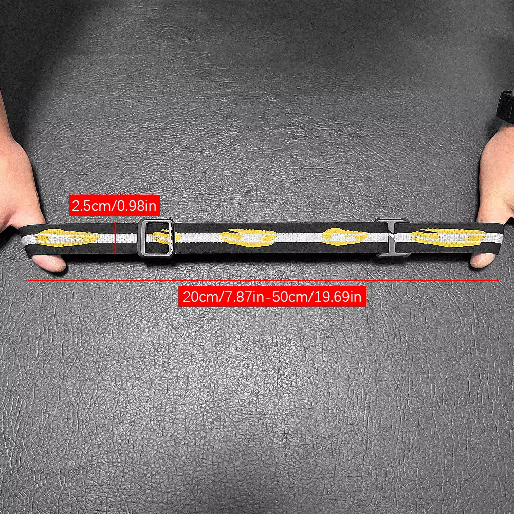 Correa elástica negra ajustable para frontal de pesca - imagen 3