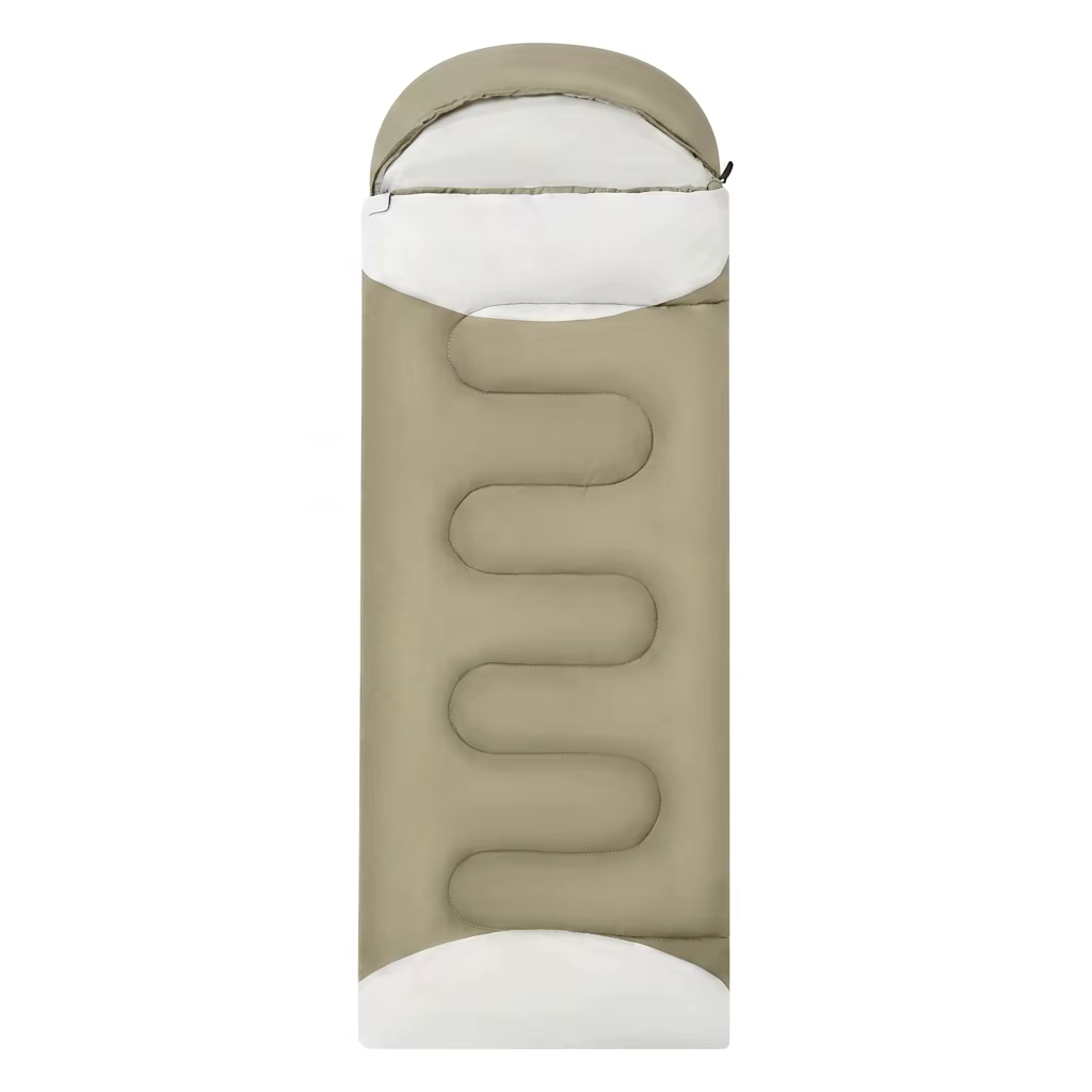 Saco de dormir ACCHAMP con cremallera abierta