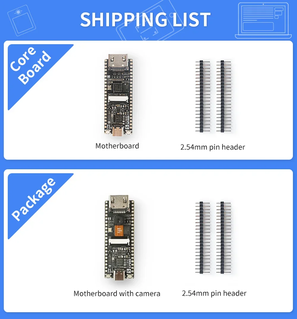 Cámara HDMI y pruebas con proyectos de ejemplo
