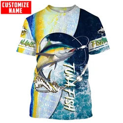 Camiseta pesca atún TX271 – Estampado 3D agua salada