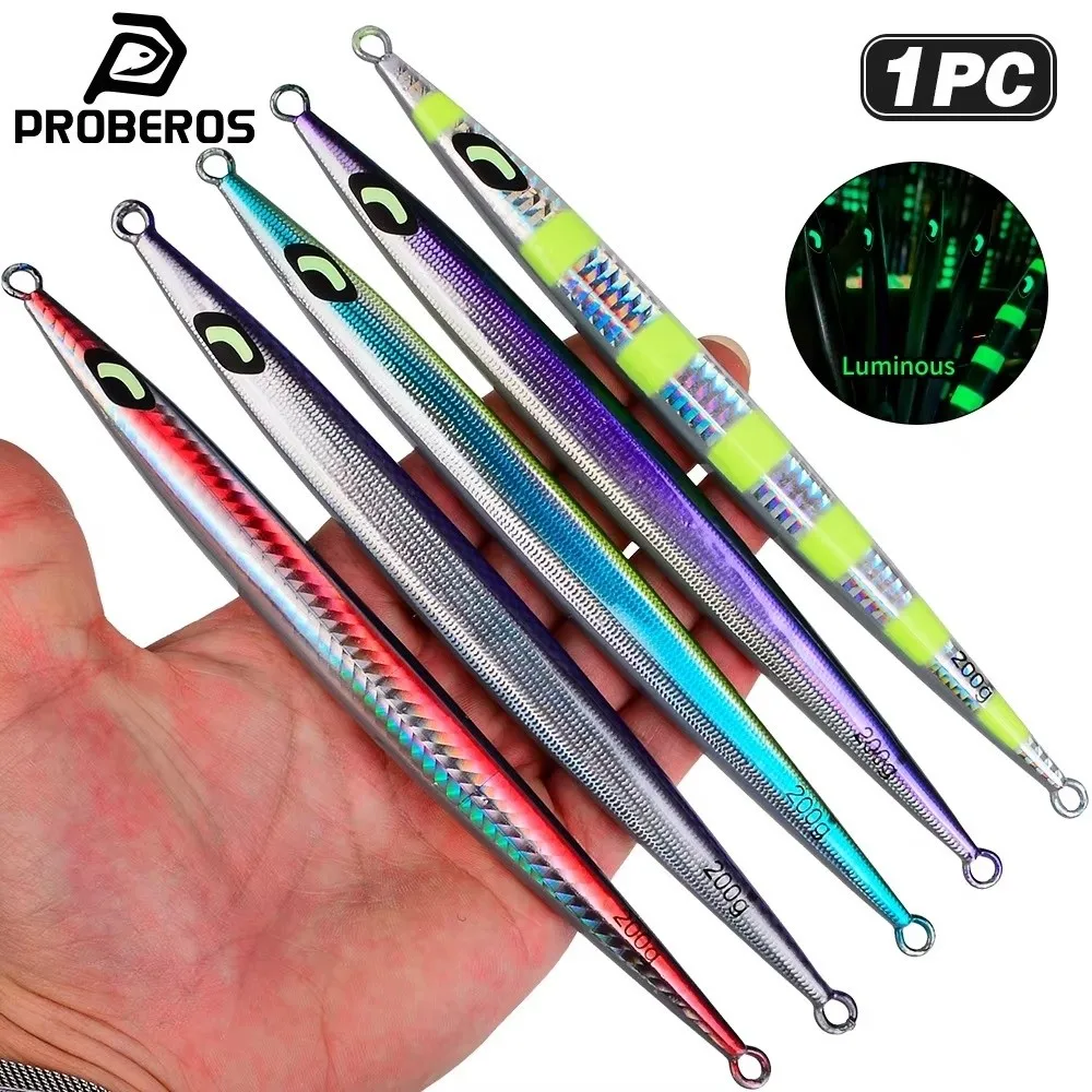 Señuelos de jigging de metal pesado hundimiento rápido para lubina - imagen 4
