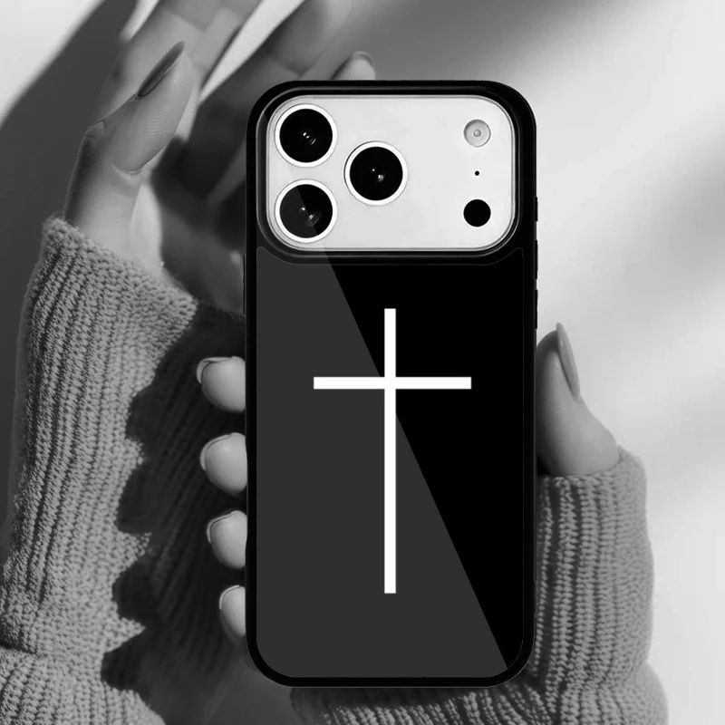Vista completa de la funda religiosa para iPhone