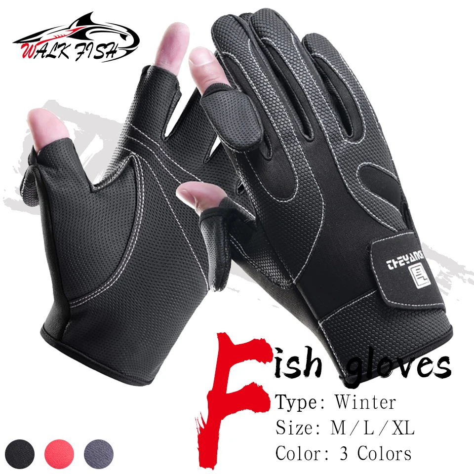 Walk Fish guantes de pesca antiviento, antideslizantes y táctiles