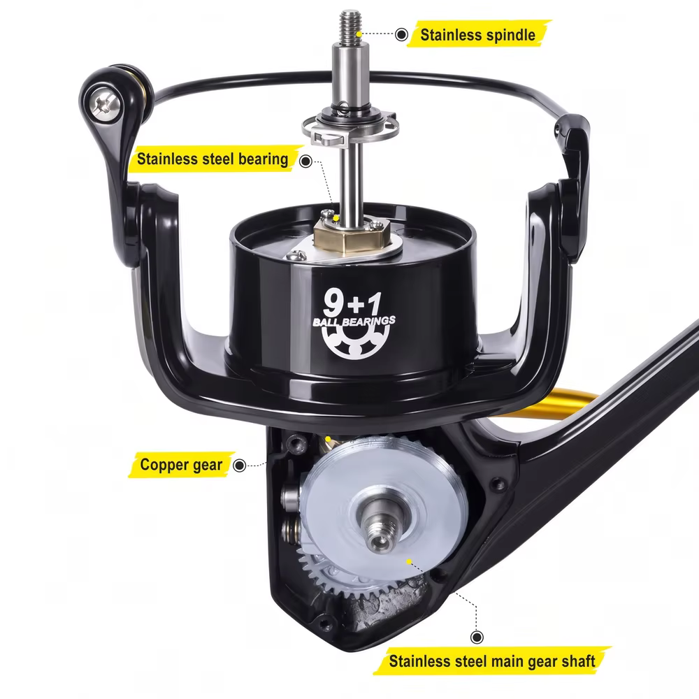 Carrete Spinning Lurekiller – 35kg arrastre, 10 rodamientos BB - imagen 5