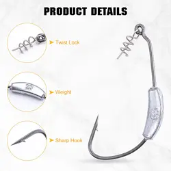 Goture Jig Head con púas para vinilo y Texas Rig