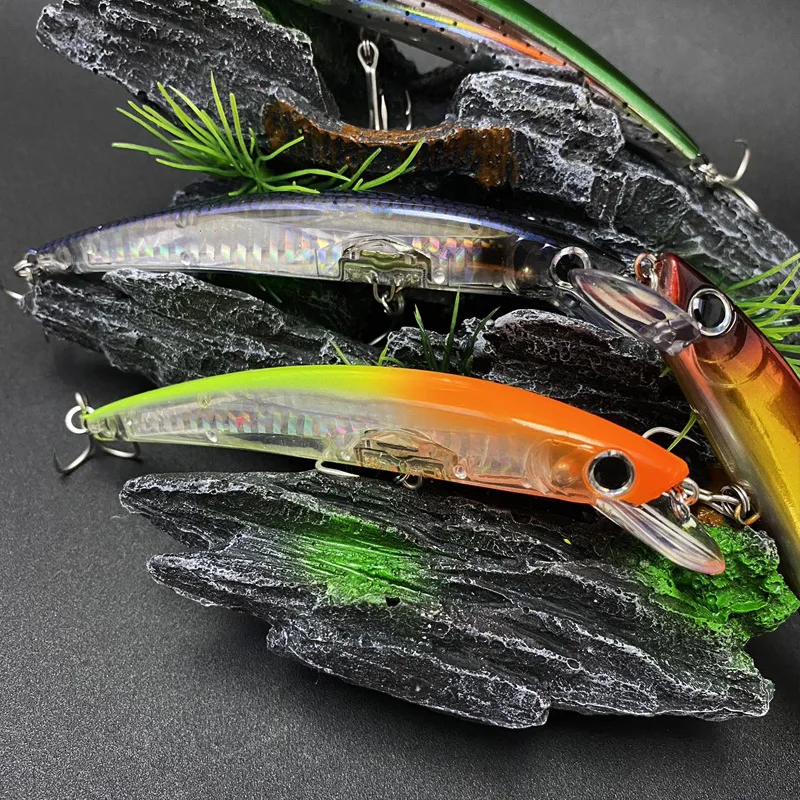 Señuelos Minnow Jerkbait láser flotantes de cristal – gran lance - imagen 5