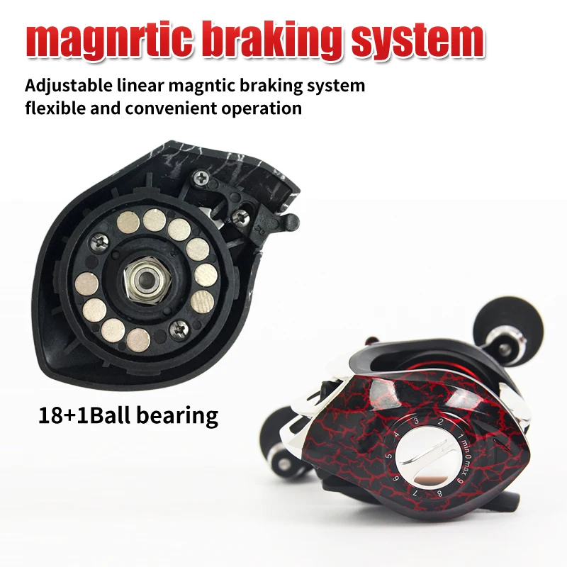 Carrete ORJD baitcasting vista lateral