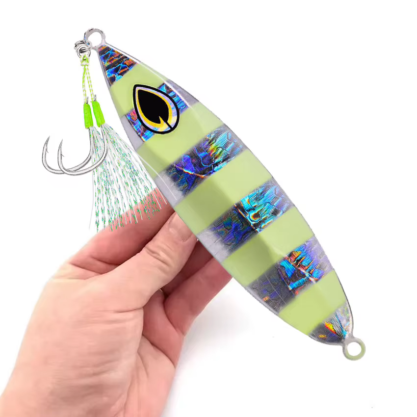 Señuelo Slow Jig Metal con Assist Hook para Atún y Lubina - imagen 5