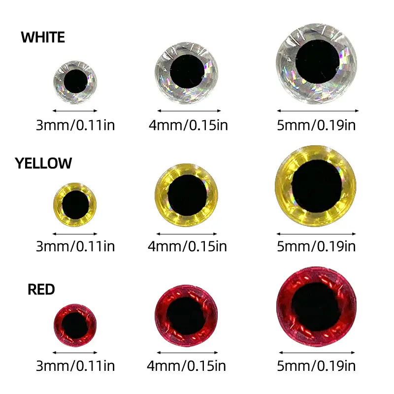 Ojos holográficos 3D para señuelos y atado de moscas ShareShark - imagen 2