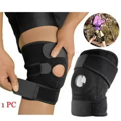 Rodillera para senderismo ajustable con protección rótula y calor