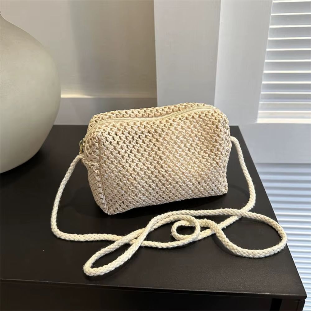 Bolso de Paja Tejido para Playa – Mini Bandolera para Mujer y Niña - imagen 5