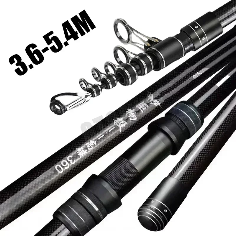 Caña telescópica surfcasting carbono para lance a distancia - imagen 2