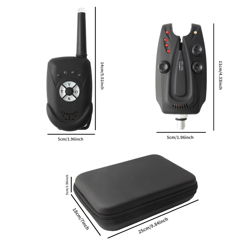Alarma de Mordida Inalámbrica para Carpa – Control de Sensibilidad LED - imagen 3