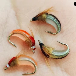 Anzuelos micro imitación insecto y minnow plateados para arroyo