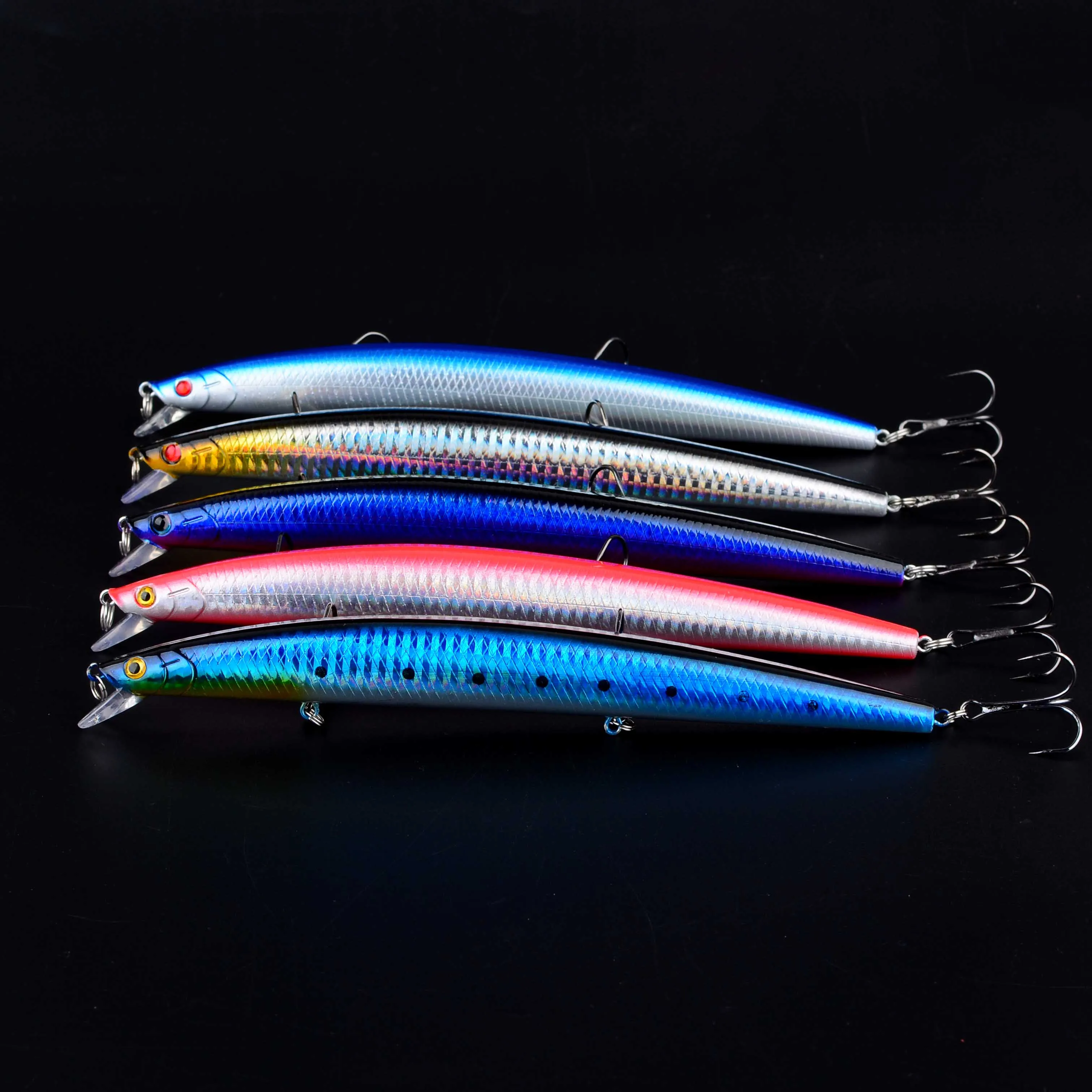 Crankbait Minnow láser mar: señuelo duro grande con forma pez - imagen 5