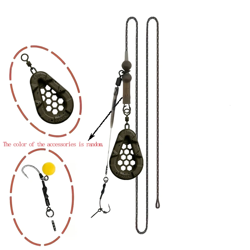 Anzuelos para montaje de cabello con plomos y esmerillones carpa - imagen 3