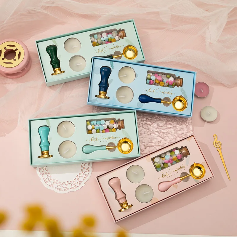 Set completo de sellos lacre con motivo macaron
