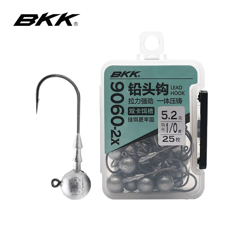Anzuelo BKK 9060-2X Cabezal de Plomo Redondo – Alta resistencia