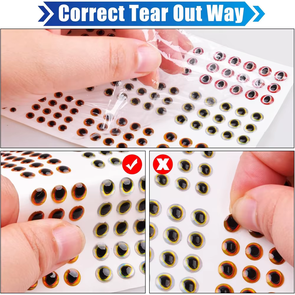 Ojos holográficos para señuelos - Kit profesional de atado de moscas - imagen 5
