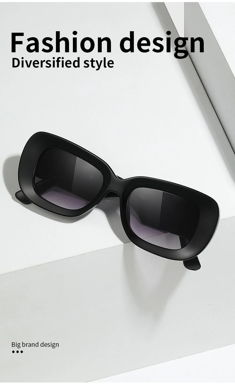Vista lateral gafas sol mujer