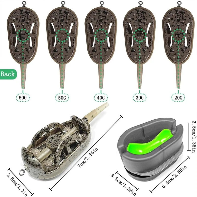 Juego de alimentadores método YOTO con molde liberación rápida para carpa - imagen 2