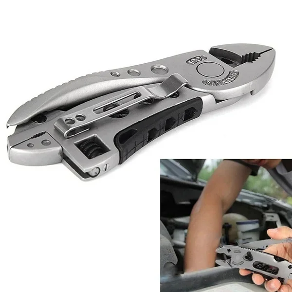 Alicates plegables multifunción para camping con llave inglesa - imagen 2