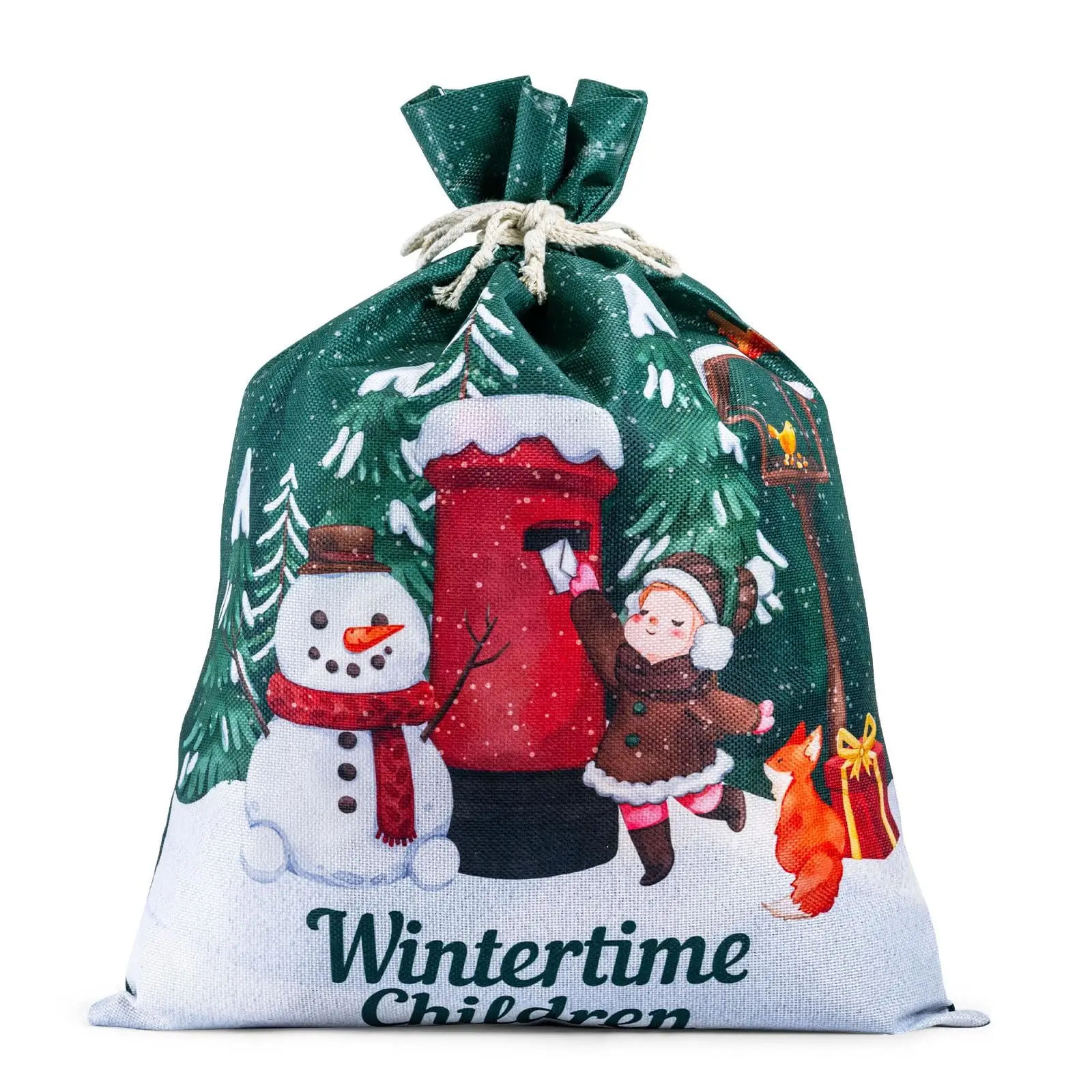 Bolsa de pesca estilo calcetín de Papá Noel regalo de Navidad
