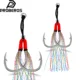 Anzuelos dobles Proberos con púas y plumas para jigging - imagen 2