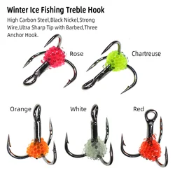 Wifreo anzuelos triples epoxi para pesca en hielo agua dulce y salada