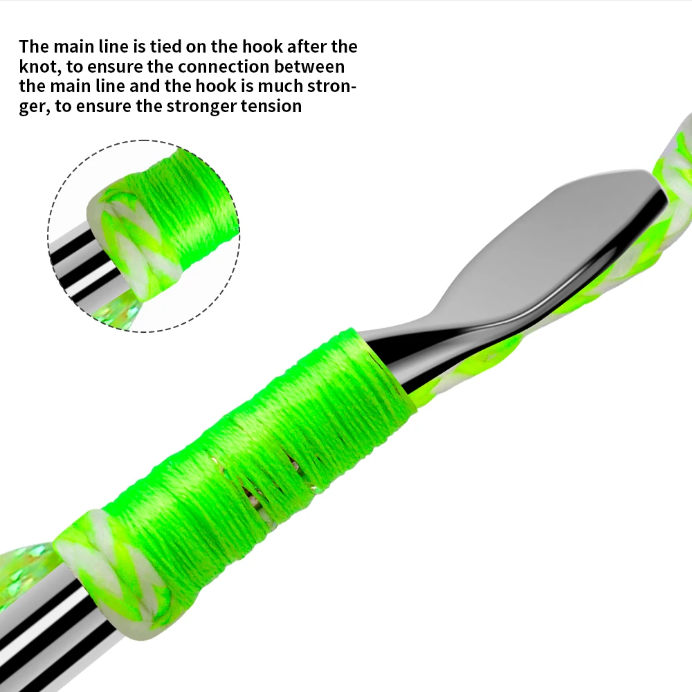 Anzuelos dobles PROBEROS de acero alto carbono con plumas – Jigging - imagen 5