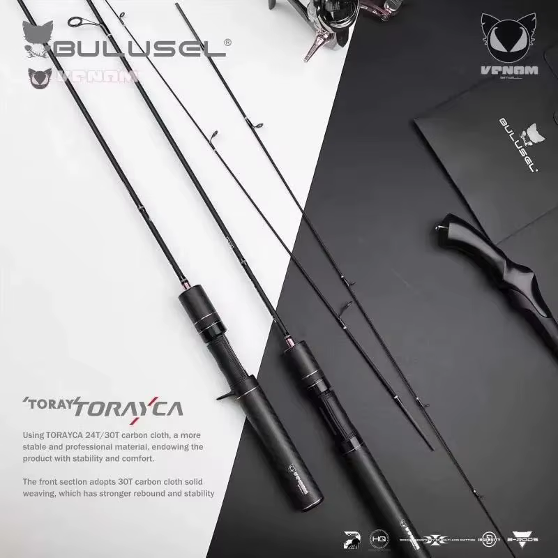 Caña de pescar BULUSEL Venom UL sólida para spinning ligero - imagen 4