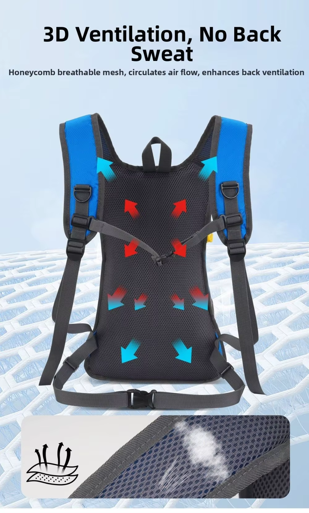 Mochila de senderismo en uso al aire libre
