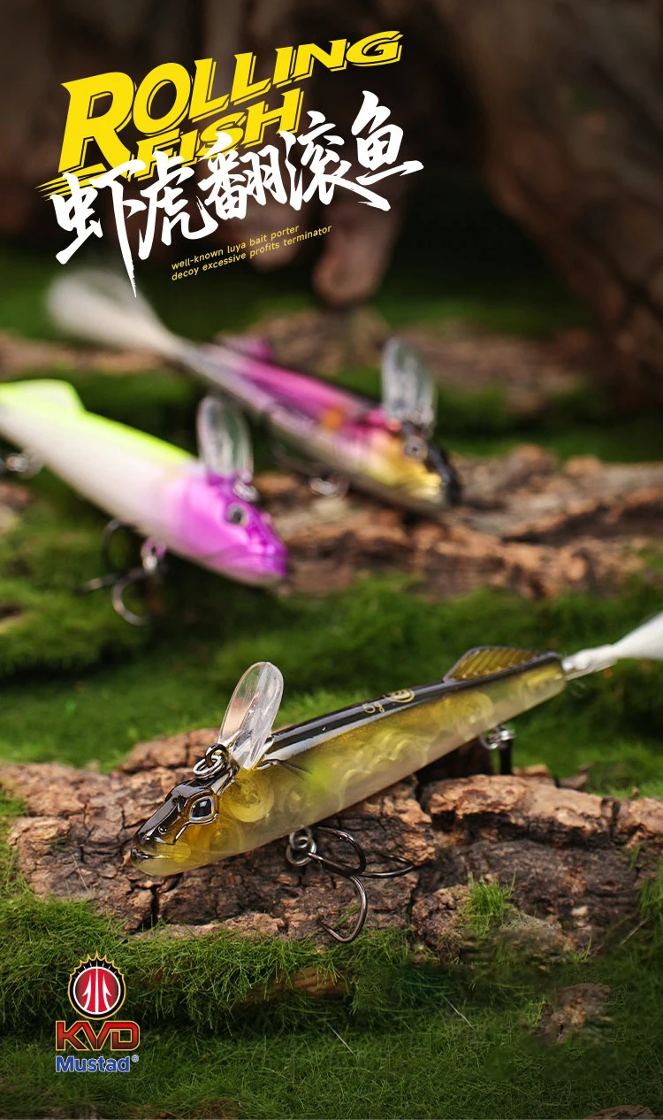 Detalle del señuelo minnow flotante