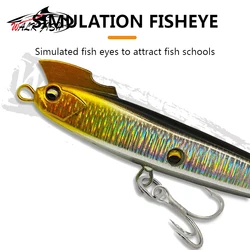 WALK FISH Señuelo lápiz lanzamiento largo, triple anzuelo pez gallina