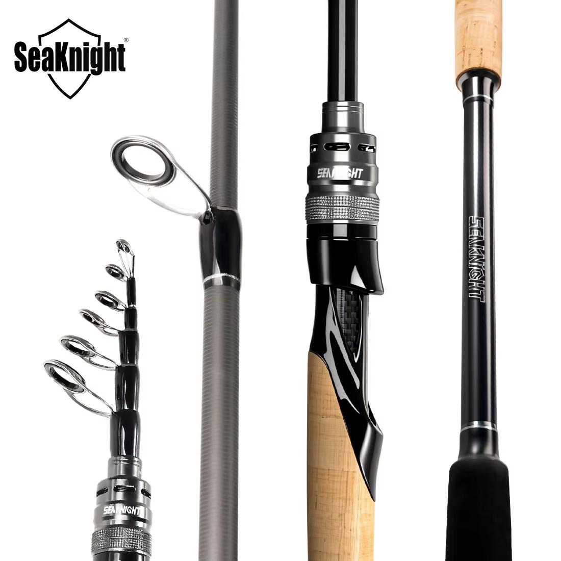 SeaKnight Sange3 Carbono Caña de Pescar Telescópica – Spinning Viaje - imagen 5