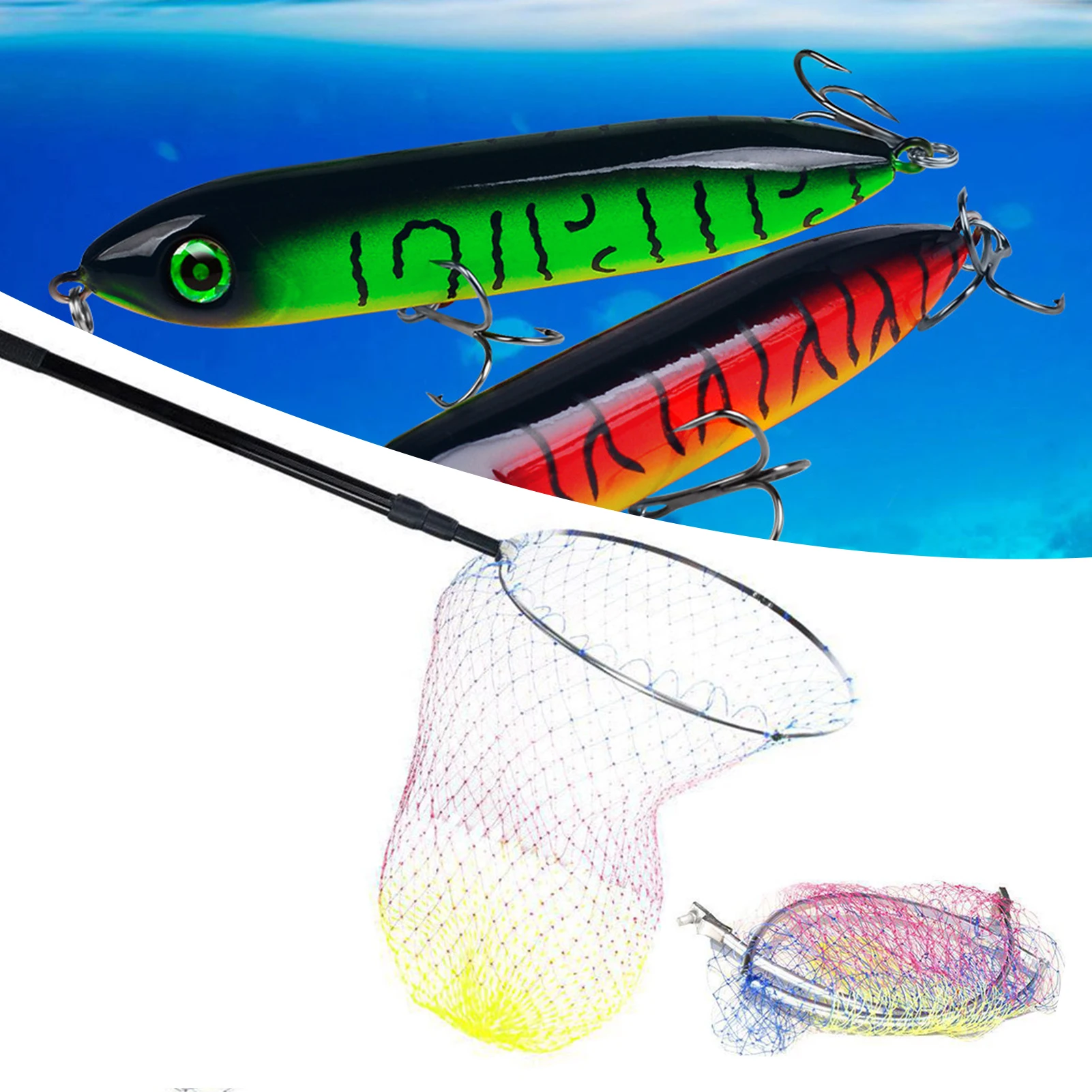 Red de pesca grande de acero inoxidable – fácil de usar, orilla - imagen 4