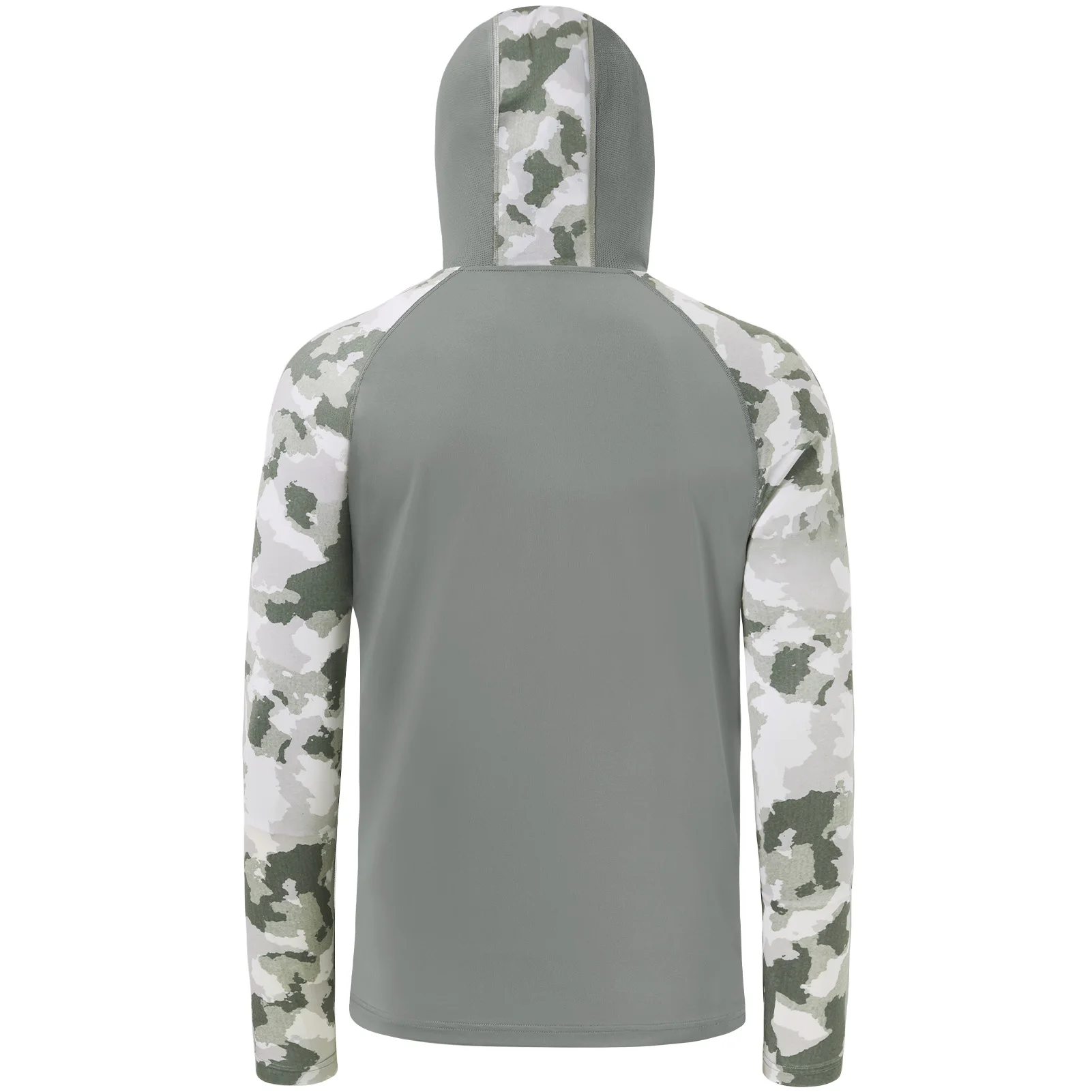 Camisa camuflaje UPF 50+ con capucha y polaina Bassdash para pesca y senderismo - imagen 3