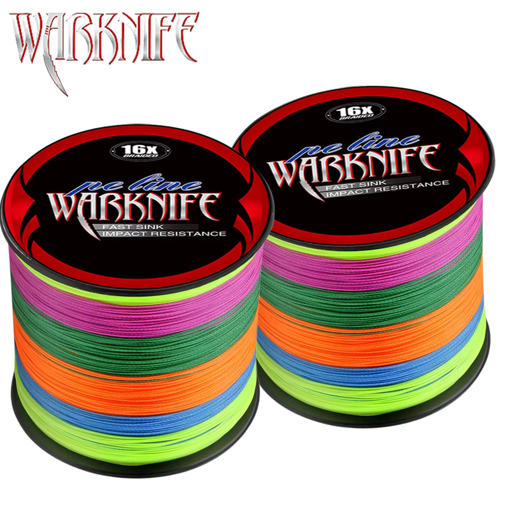 Warknife Línea Trenzada PE Núcleo Hueco Japonés Multicolor de Pesca