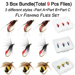 Moscas húmedas para pesca con mosca, trucha y carpa, ninfas