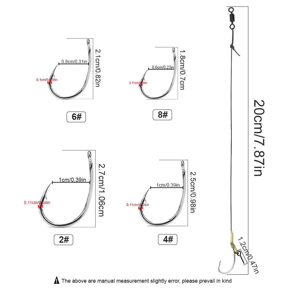 Señuelo para carpa FTK con línea trenzada y anzuelo - imagen 3