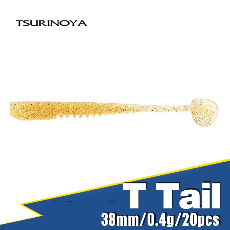 Vinilo Tsurinoya FLEX T 38mm 0,4g – Cola worm UV Rockfish