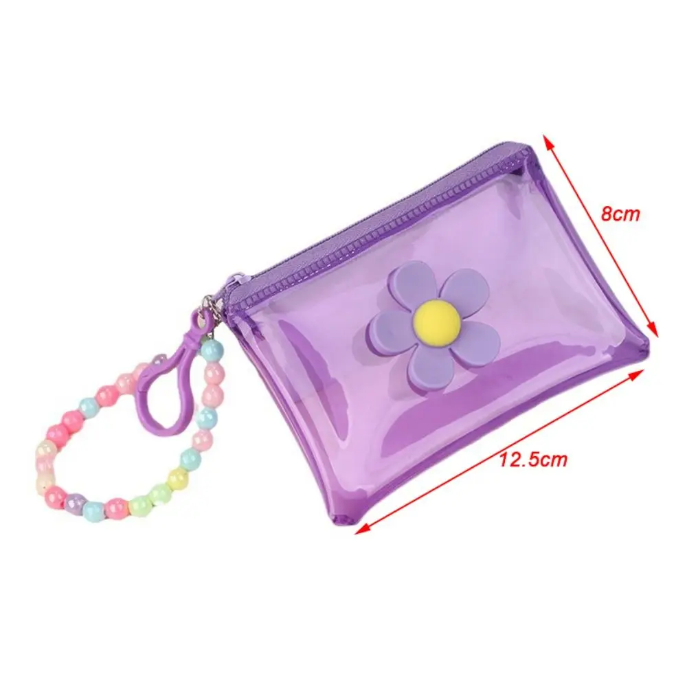Porta tarjetas PVC transparente con cremallera billetera - imagen 4