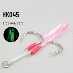 Anzuelos Jig Doble Púas UV – Acero carbono para pesca lenta