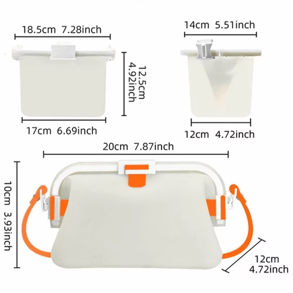 Bolso de Hombro Impermeable de Silicona Translúcida Plegable para Natación - imagen 4