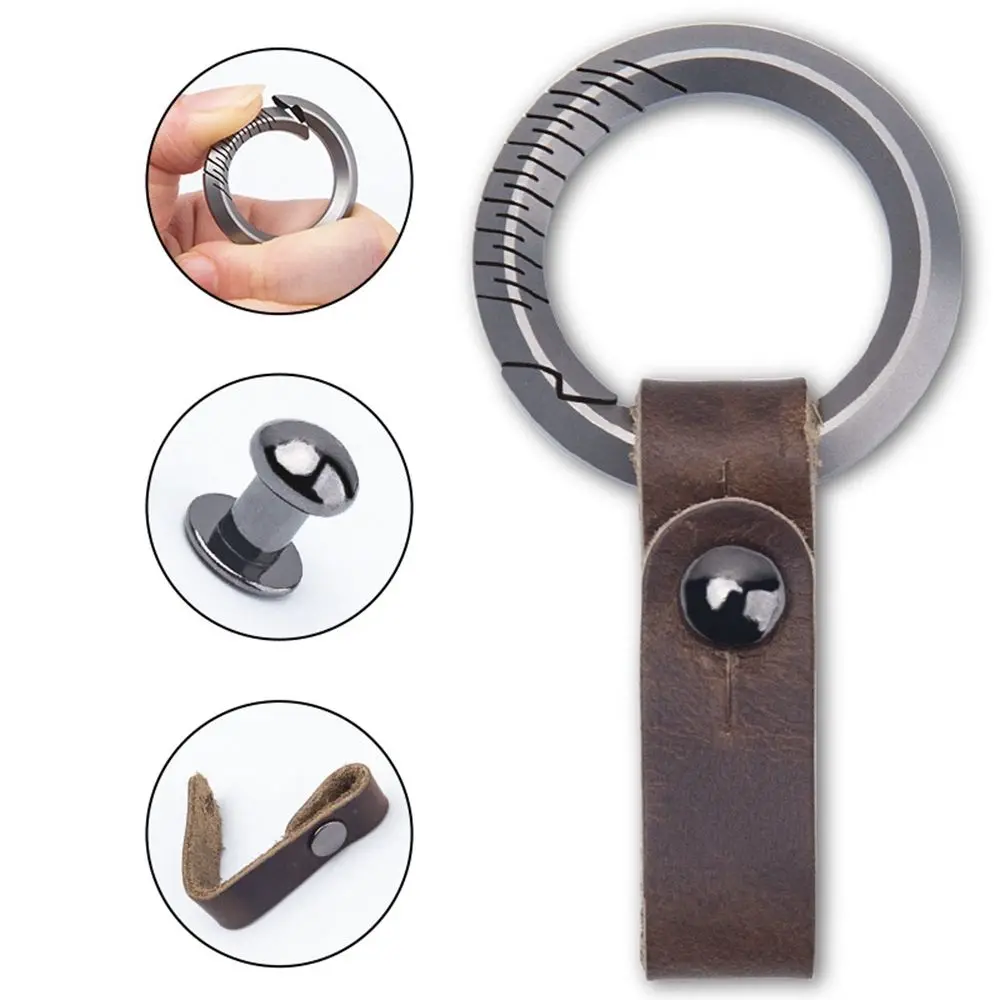 Llaveros de aleación de titanio para hombre: hebilla colgante y regalo EDC