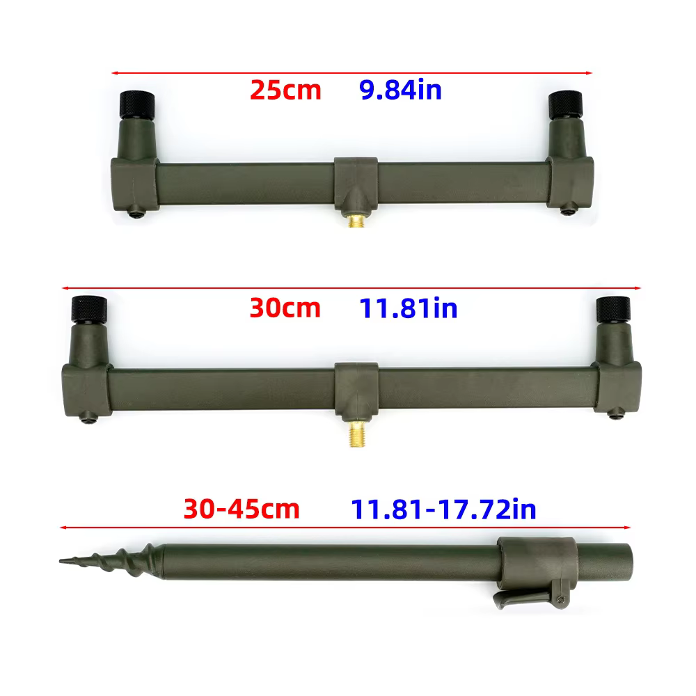 Barra de aluminio ajustable para equipo de carpfishing