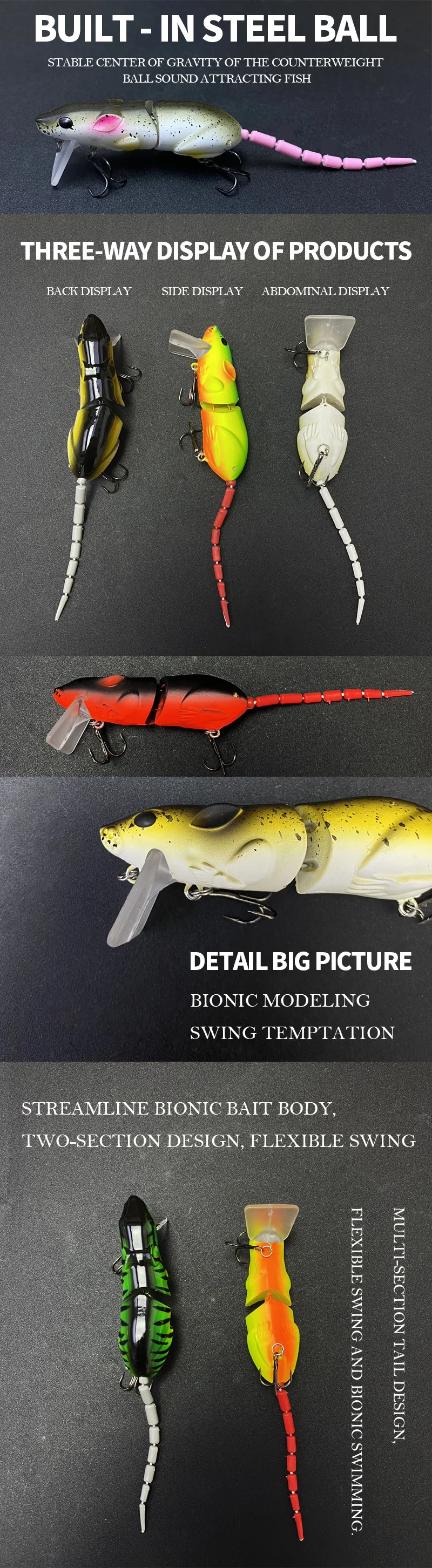 Swimbait de ratón para lucio y lubina